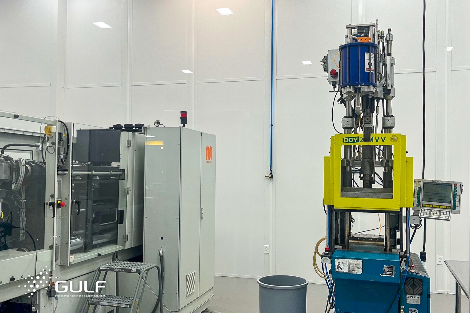 A machine that manufactures medical device components in a medical grade cleanroom